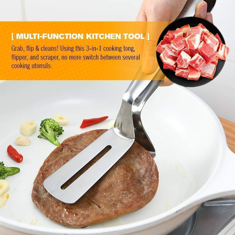 🔥 Buy One, Get One Free! 🍳 3-in-1 Cooking Tongs | Multi-Function Kitchen Tool ✨