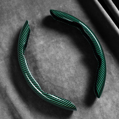 🎉 2026 Sale — Over 37600 Sold! 📢Universal Carbon Fiber Texture Steering Wheel Cover｜Ergonomic Anti-Slip Segmented Grip Protector ✨