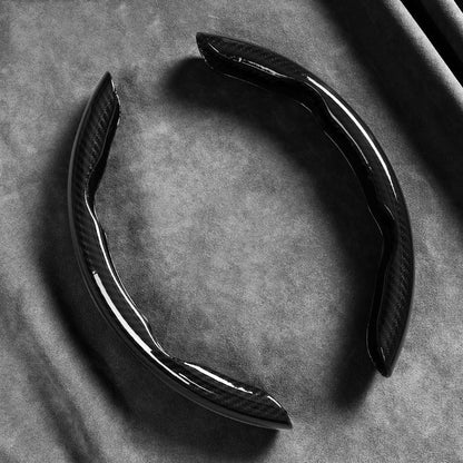 🎉 2026 Sale — Over 37600 Sold! 📢Universal Carbon Fiber Texture Steering Wheel Cover｜Ergonomic Anti-Slip Segmented Grip Protector ✨