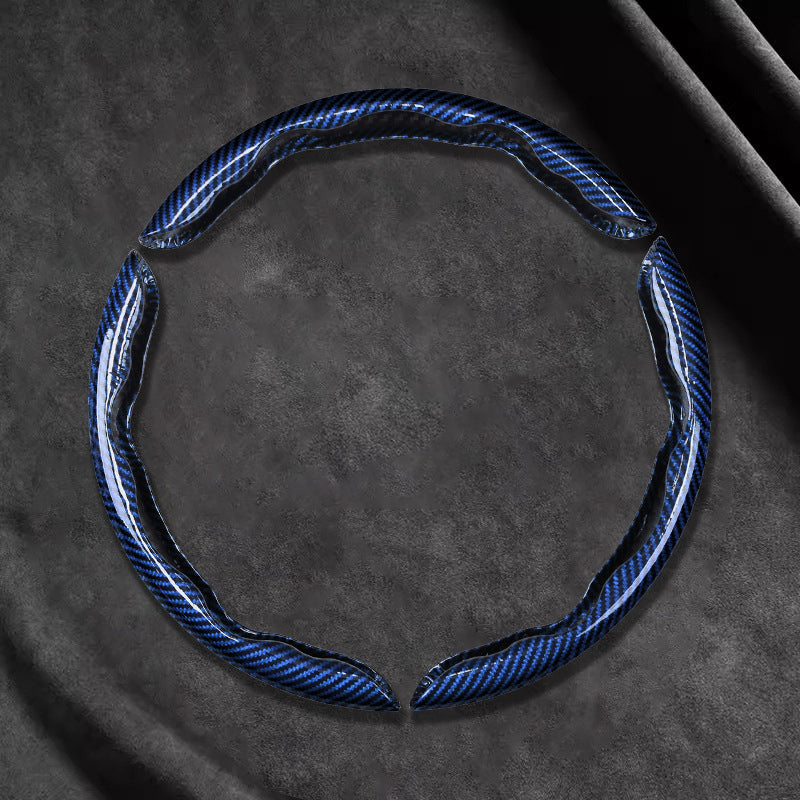 🎉 2026 Sale — Over 37600 Sold! 📢Universal Carbon Fiber Texture Steering Wheel Cover｜Ergonomic Anti-Slip Segmented Grip Protector ✨