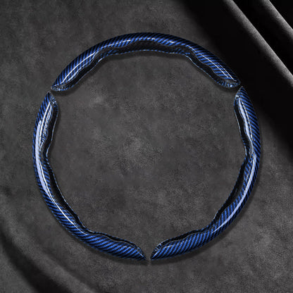 🎉 2026 Sale — Over 37600 Sold! 📢Universal Carbon Fiber Texture Steering Wheel Cover｜Ergonomic Anti-Slip Segmented Grip Protector ✨