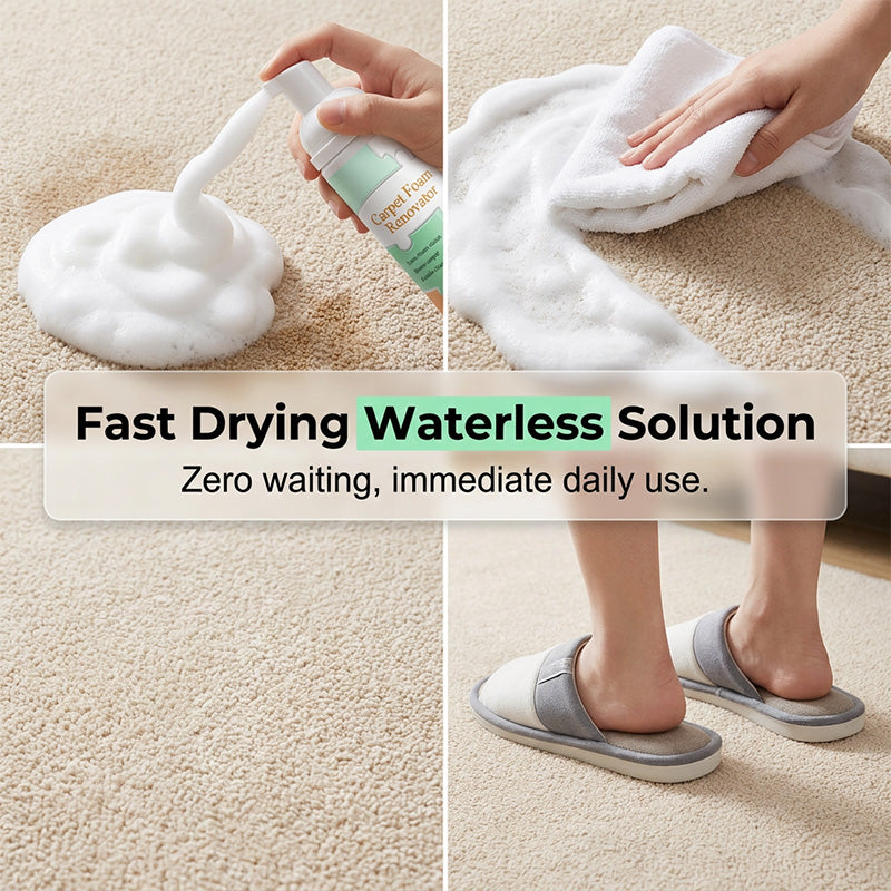 💕Buy 1 Get 1 Free🎁Waterless Carpet Foam Stain Remover With Towel