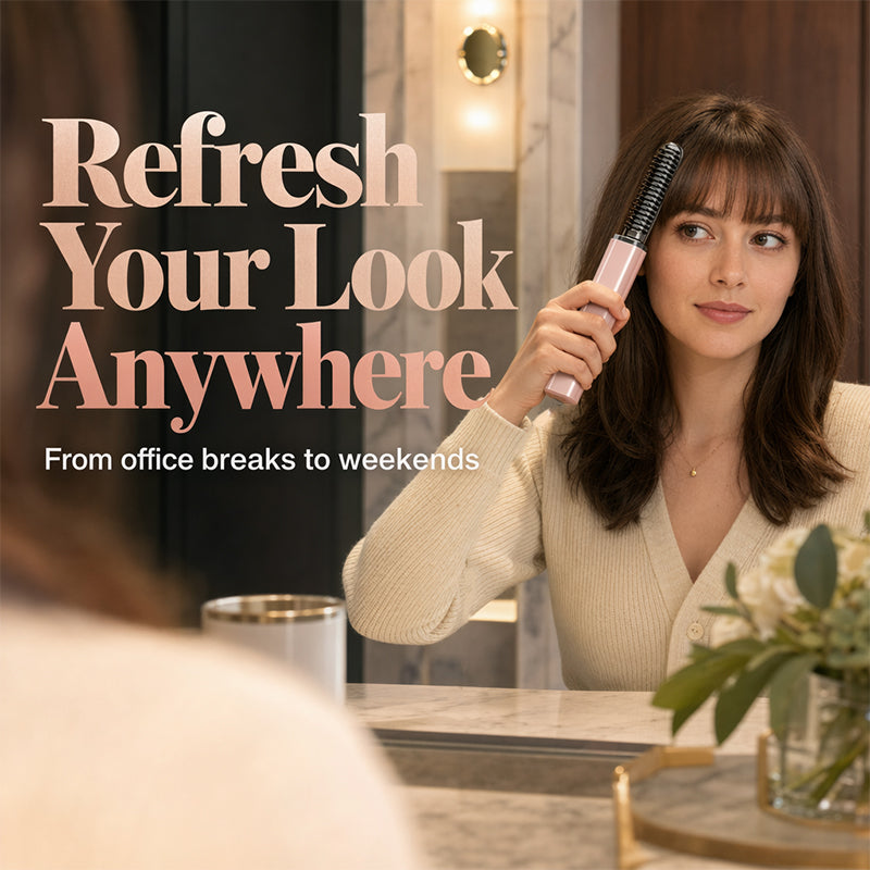 🔥Buy one get one free portable bangs styling comb