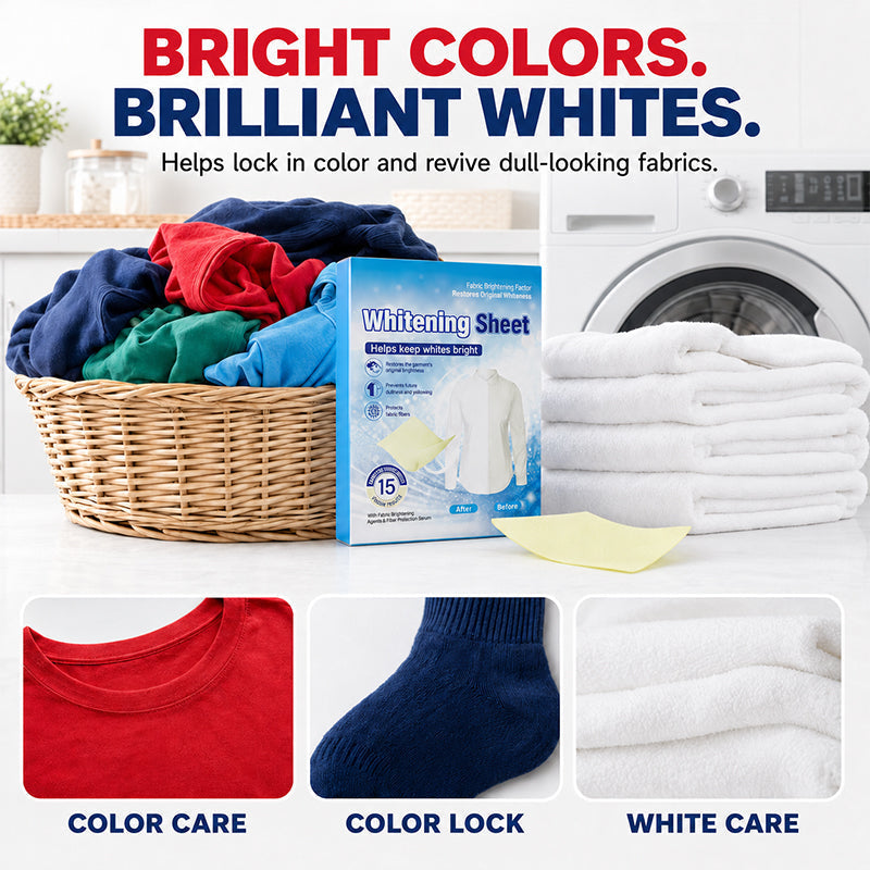 🔥Buy 2 get 1 free🔥Laundry Whitening Sheets for Yellow Removal