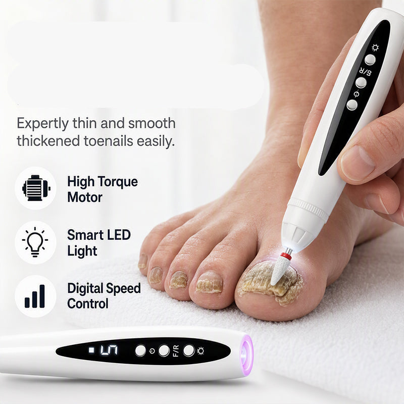 ⏳Limited-time 50% off⏰2-in-1 Electric Nail File with UV Gel Lamp Portable Nail and Pedicure Kit✨