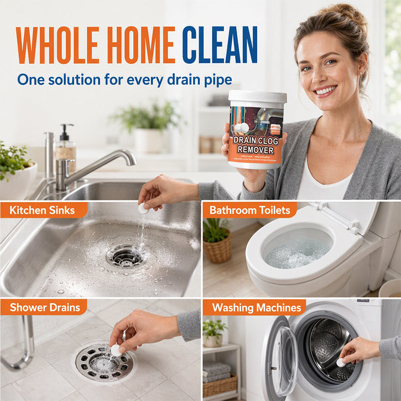 🚰50% OFF NOW ! ✨Active Oxygen Drain Clog Remover Effervescent Tablets