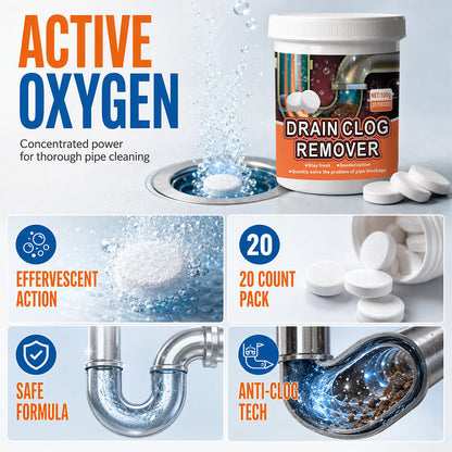 🚰50% OFF NOW ! ✨Active Oxygen Drain Clog Remover Effervescent Tablets