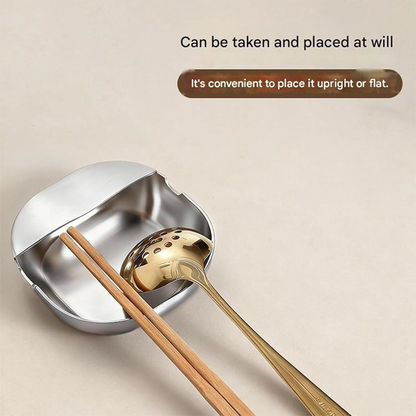 🔥Buy 1 Get 1 Free🔥 Stainless Steel Spoon Rest – 304 Food-Grade, Rust-Resistant, for Kitchen Counter, Dishwasher Safe 🥄