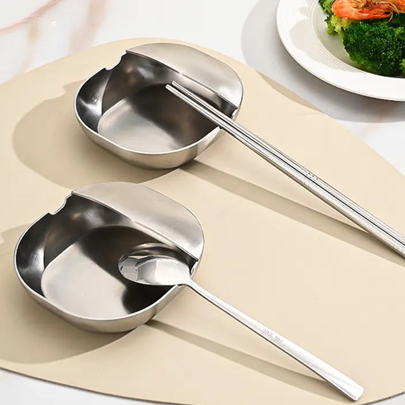 🔥Buy 1 Get 1 Free🔥 Stainless Steel Spoon Rest – 304 Food-Grade, Rust-Resistant, for Kitchen Counter, Dishwasher Safe 🥄
