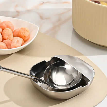 🔥Buy 1 Get 1 Free🔥 Stainless Steel Spoon Rest – 304 Food-Grade, Rust-Resistant, for Kitchen Counter, Dishwasher Safe 🥄
