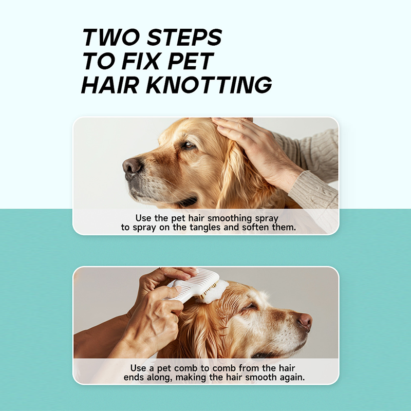 🔥Limited-time 50% off!🔥 Pet Hair Smoothing Spray – Instantly detangles fur, deeply moisturizes – Anti-static, suitable for cats and dogs! 🐕✨