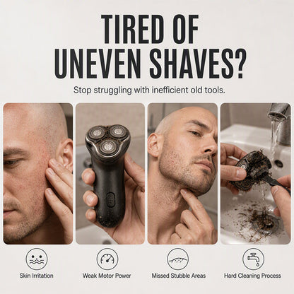 ✨2-in-1 Smart Electric Head Shaver & Beard Trimmer with Digital Display