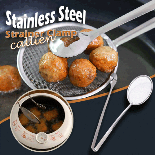 🥳💥Buy 1 Get 1 Free🍃🏆A must-have stainless steel grease-draining tongs for the kitchen – the perfect choice for deep-frying, barbecuing, hotpot and cooking