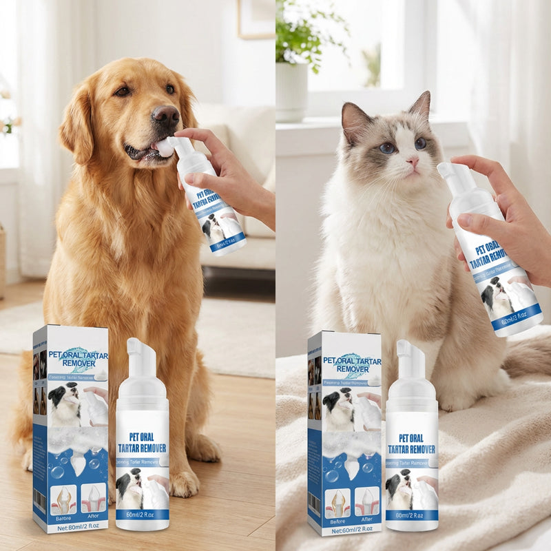 🔥 Pet Oral Care Foaming Tartar Remover