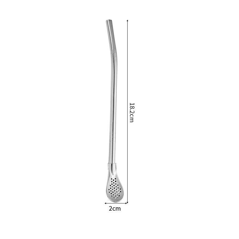 📢📢 Buy 2 Get 1 Free!! ⏰ 2-in-1 Tea Strainer, Tea Spoon, and Straw