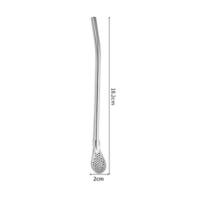 📢📢 Buy 2 Get 1 Free!! ⏰ 2-in-1 Tea Strainer, Tea Spoon, and Straw