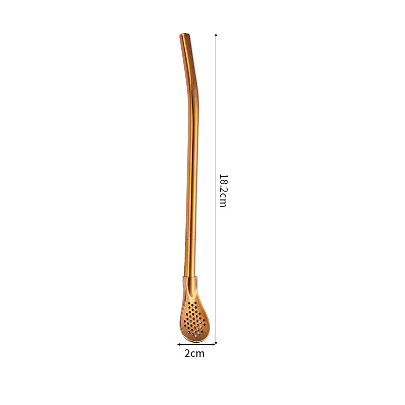 📢📢 Buy 2 Get 1 Free!! ⏰ 2-in-1 Tea Strainer, Tea Spoon, and Straw