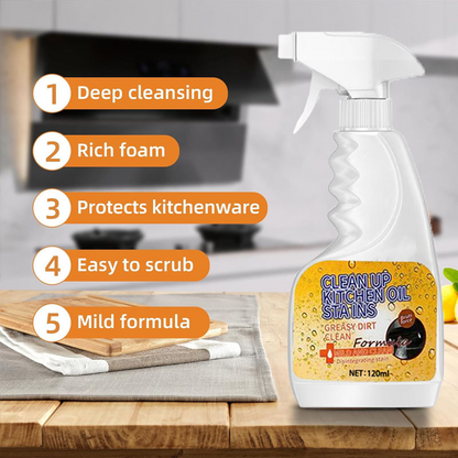 🧽Enjoy 50% off now! Dual-effect powerful degreaser spray, rich foam kitchen cleaner