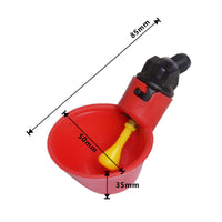 10 red bowls + 10 screws + 10 washers + 1 drill bit