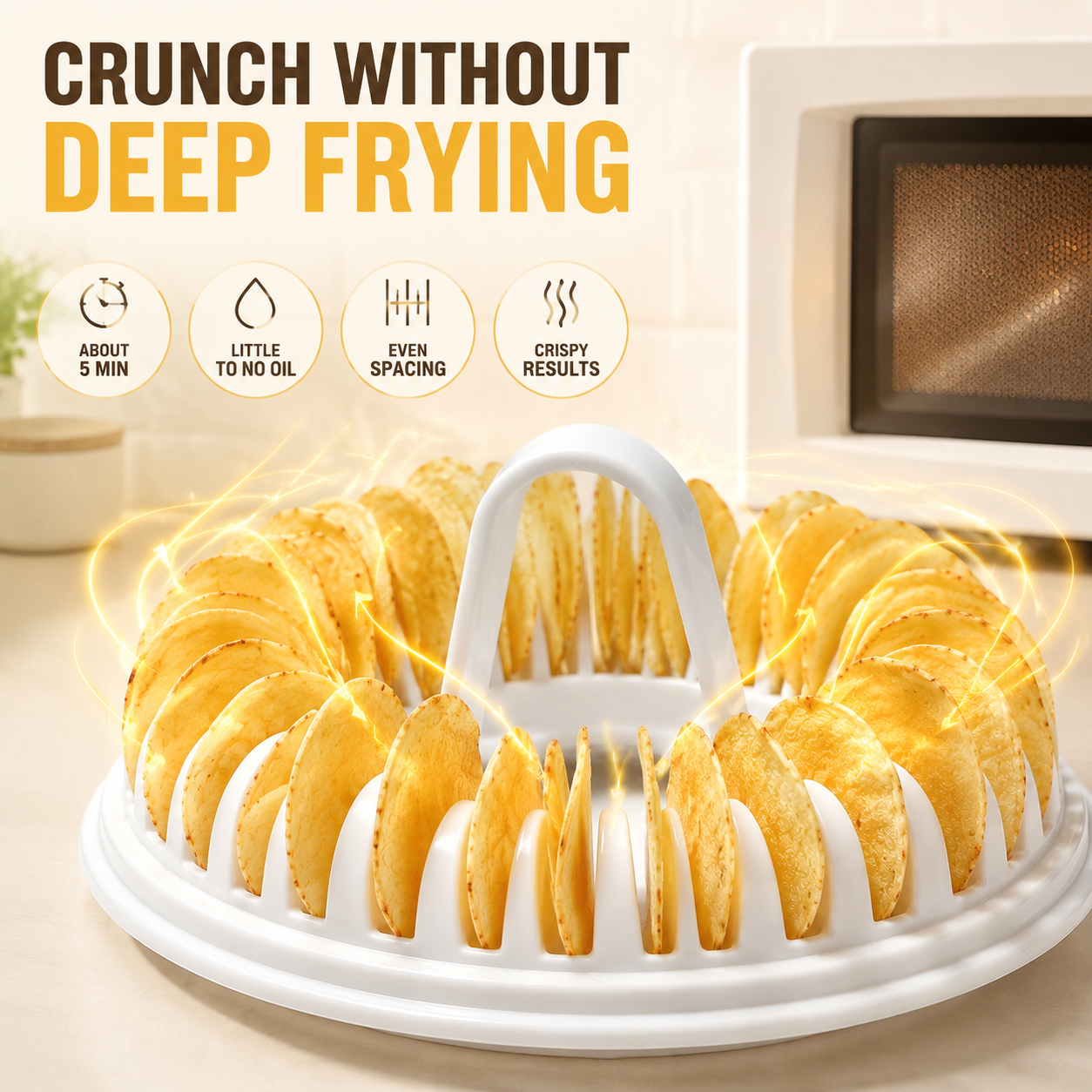 🔥Buy 2 Get 1 Free🔥Microwave Potato Chip Maker with Slicer Bowl Set
