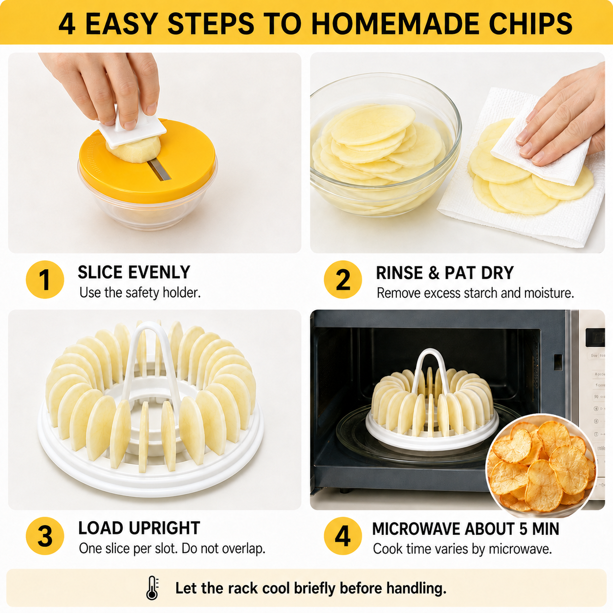 🔥Buy 2 Get 1 Free🔥Microwave Potato Chip Maker with Slicer Bowl Set