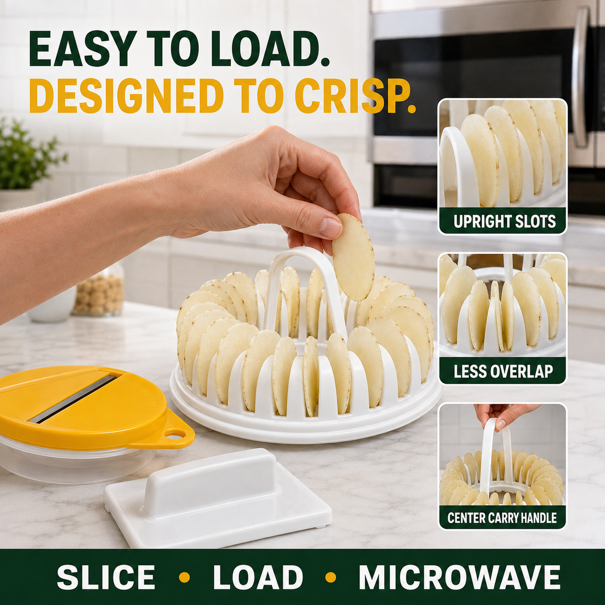 🔥Buy 2 Get 1 Free🔥Microwave Potato Chip Maker with Slicer Bowl Set