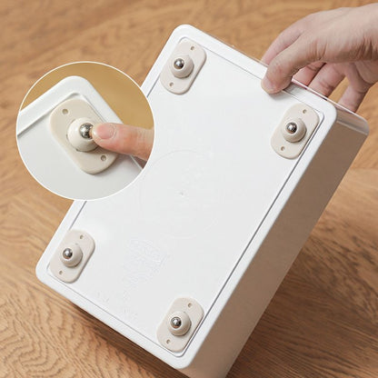 ✨Stick‑on 360° rolling wheels for storage bins