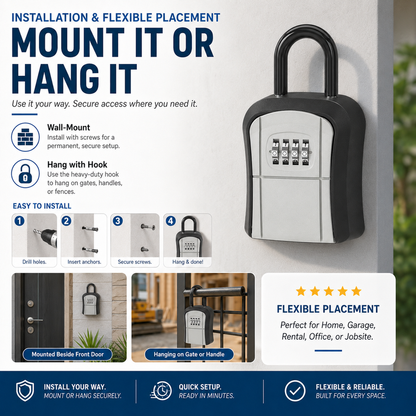 🔥Free shipping,Enjoy 50% off now! Wall-mounted waterproof key lock box
