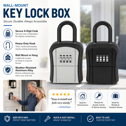 🔥Free shipping,Enjoy 50% off now! Wall-mounted waterproof key lock box