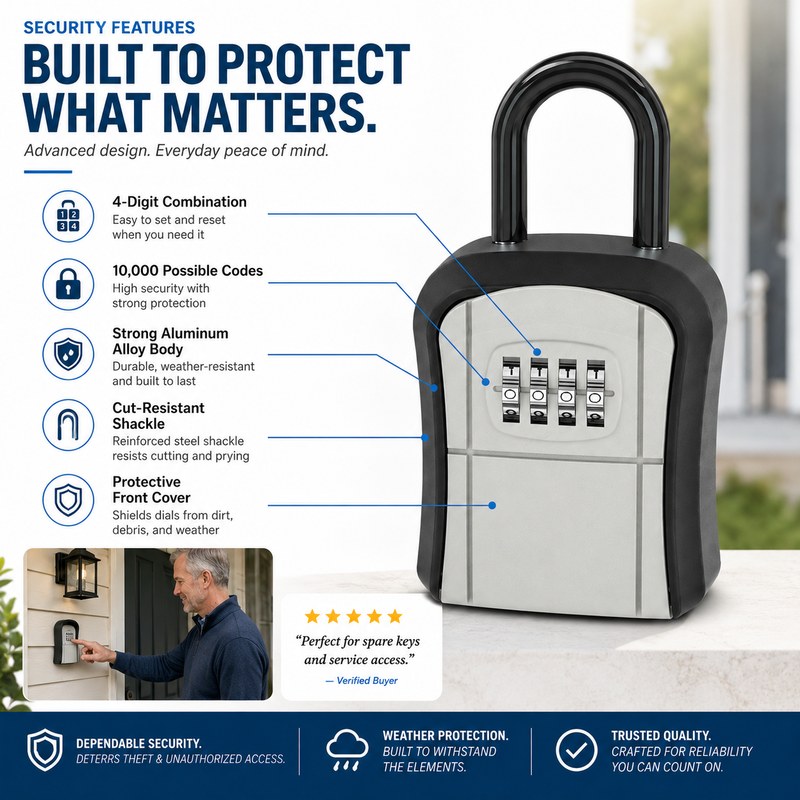 🔥Free shipping,Enjoy 50% off now! Wall-mounted waterproof key lock box