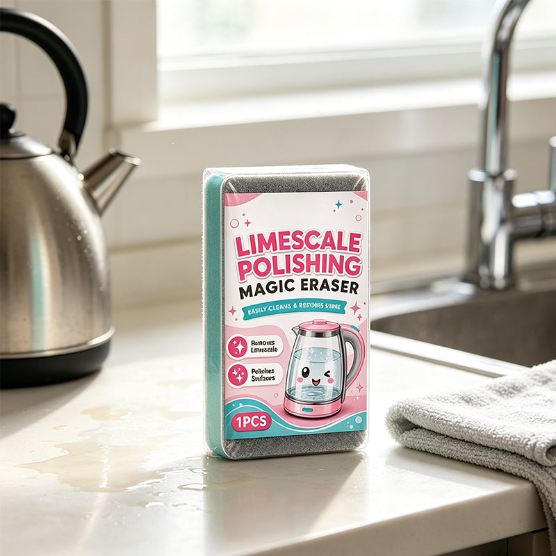 🧽Buy one get one free for a limited time! Limescale polishing magic sponge—suitable for kettles, sinks, and hard water stains.