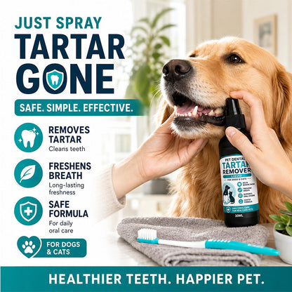🐾Enjoy 50% off now! Buy two get one free gentle pet dental cleaning spray