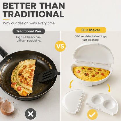 💞50K+ SOLD! 🍳⚡ BUY MORE, SAVE MORE! Microwave Omelet Cooker