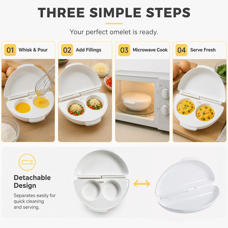 💞50K+ SOLD! 🍳⚡ BUY MORE, SAVE MORE! Microwave Omelet Cooker