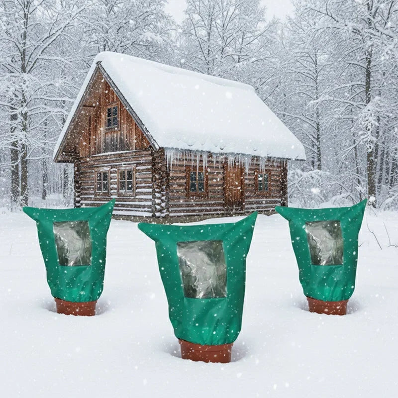 ❄️Winter Tree Protection Covers Buy One Get One Free ❄️ Winter-Pflanzenschutz – Mit Reißverschluss & Kordelzug ✨