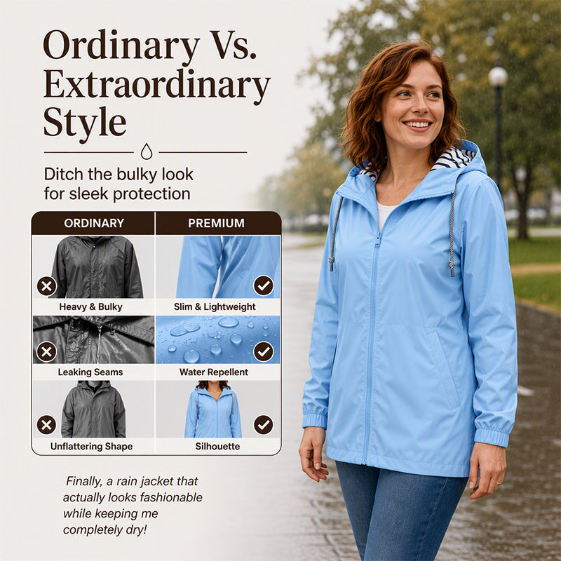 ⏳LAST DAY SALE !!💥Women's Outdoor Waterproof Hooded Jacket🌧🧥