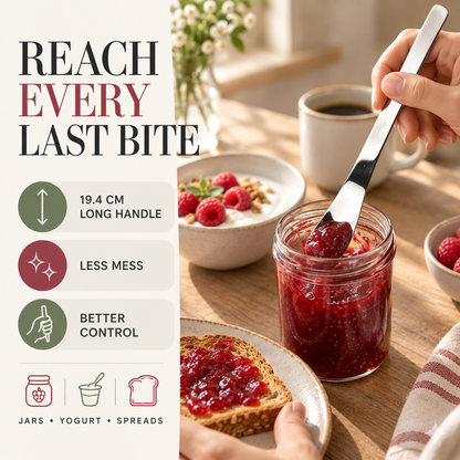 🔥Scoop Desserts Instantly! No-Bend Deep-Bowl Spoon