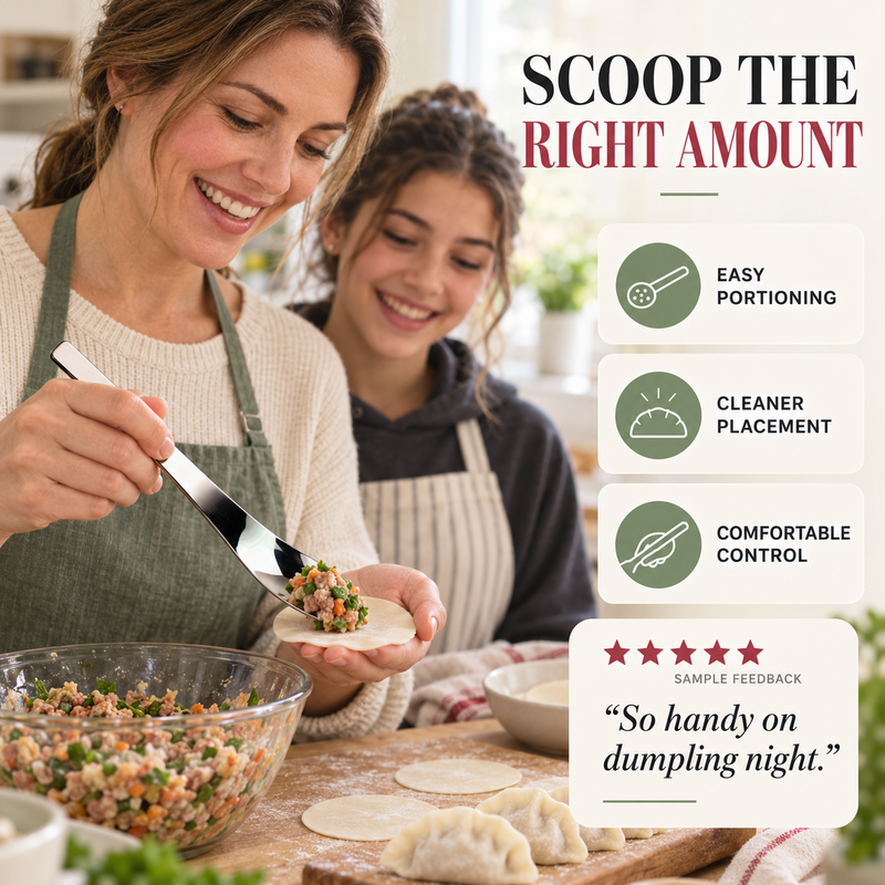 🔥Scoop Desserts Instantly! No-Bend Deep-Bowl Spoon