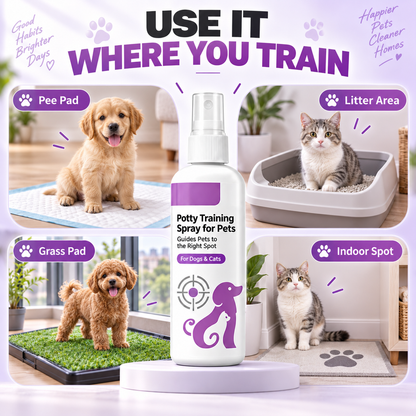 🐱🐶 Pet Housebreaking Spray for Dogs & Cats | Train Pets to Pee in Correct Area ✨