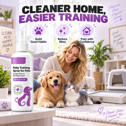 🐱🐶 Pet Housebreaking Spray for Dogs & Cats | Train Pets to Pee in Correct Area ✨