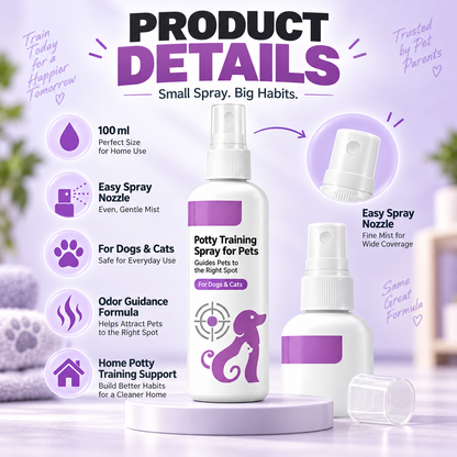 🐱🐶 Pet Housebreaking Spray for Dogs & Cats | Train Pets to Pee in Correct Area ✨