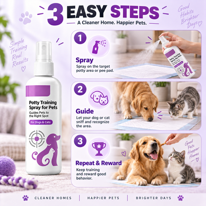 🐱🐶 Pet Housebreaking Spray for Dogs & Cats | Train Pets to Pee in Correct Area ✨