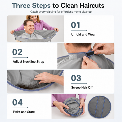 50% Off Adult Gray Medium Size Breathable Hair Cutting Cape and Odorless Hair Dyeing Salon Gown