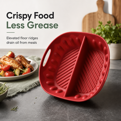 🎄Christmas Sale 🎁 Buy One Get One Free Reusable Divided Silicone Liner for Air Fryer