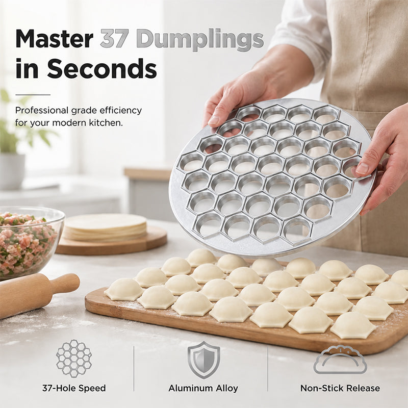 🥟37-hole Quick Dumpling Maker – Simple solution, make lots of dumplings fast👨‍👩‍👧