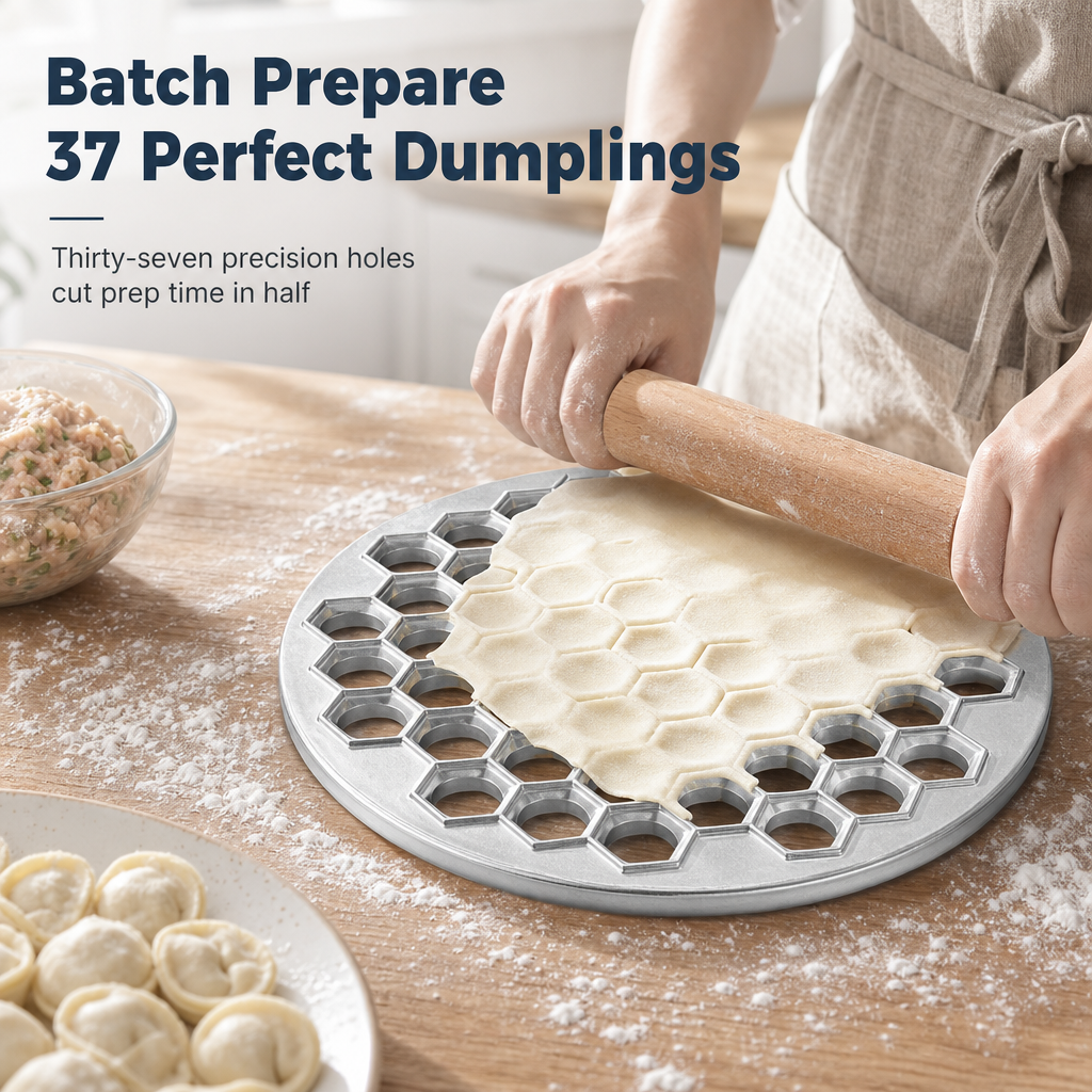 🥟37-hole Quick Dumpling Maker – Simple solution, make lots of dumplings fast👨‍👩‍👧