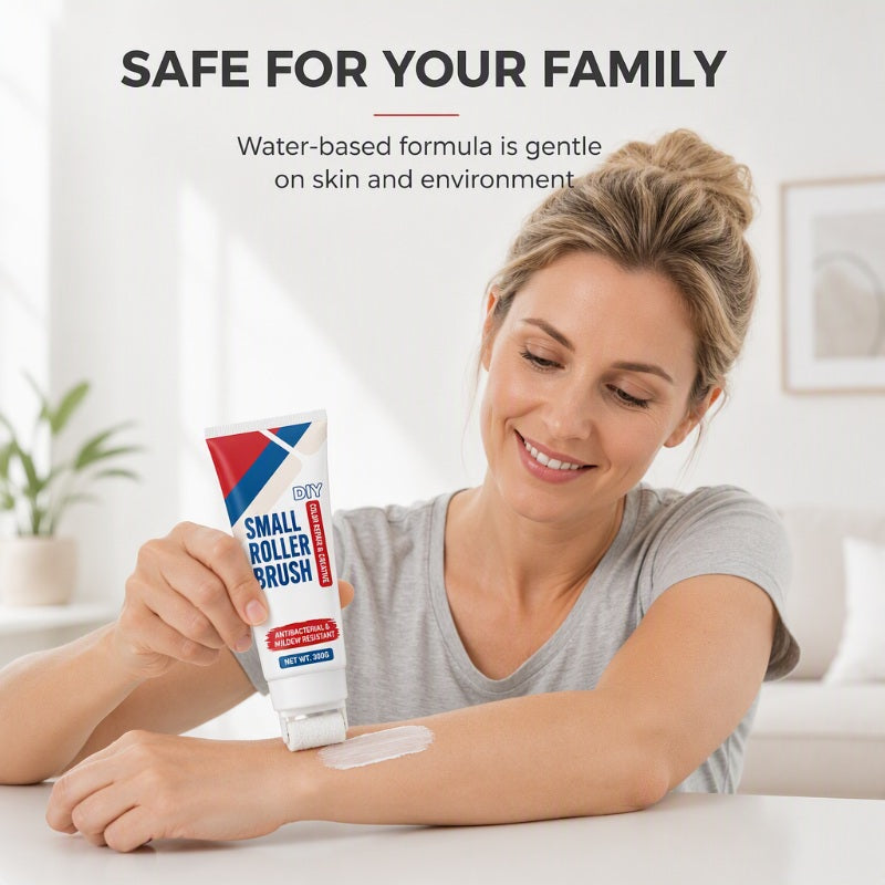 💥Buy 1 Get 1 Free🧱🖌️✨Waterproof Wall Repair Paste with Integrated Small Roller Brush