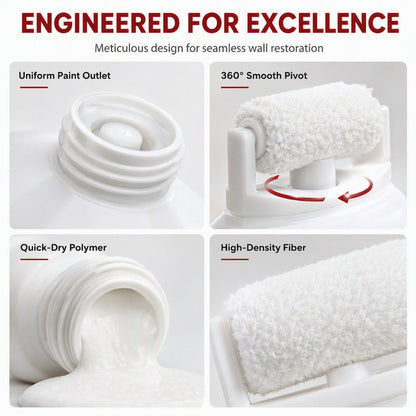 💥Buy 1 Get 1 Free🧱🖌️✨Waterproof Wall Repair Paste with Integrated Small Roller Brush