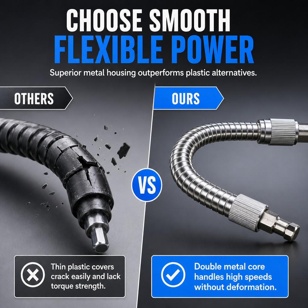 ⏳Limited-Time Offer⏰ Flexible Metal Shaft Extension for Drills and Screwdrivers