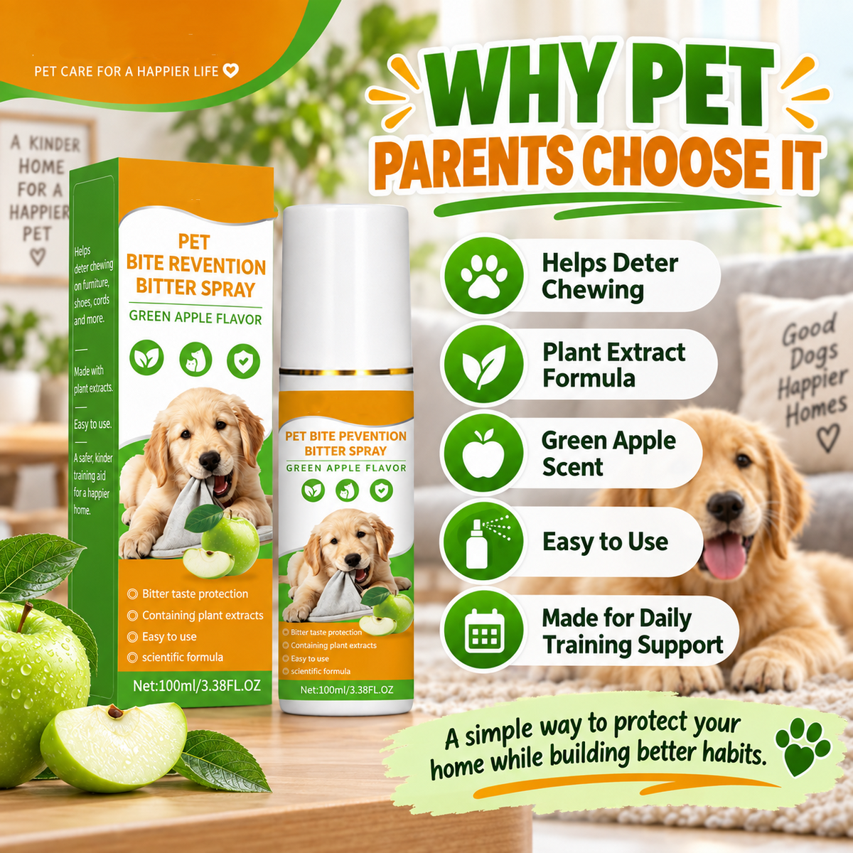 💕Buy 1 Get 1 Free🐶🐱Pet Bitter Spray for Chew Prevention